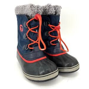 Sorel Youth Women's 5 Nylon Yoot Pac Waterproof Insulated Winter Rain Boots Navy